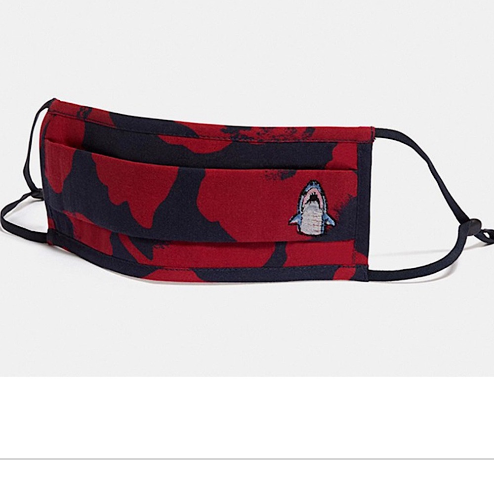 Coach Unisex Shark Face Mask With Camo Print 🦈